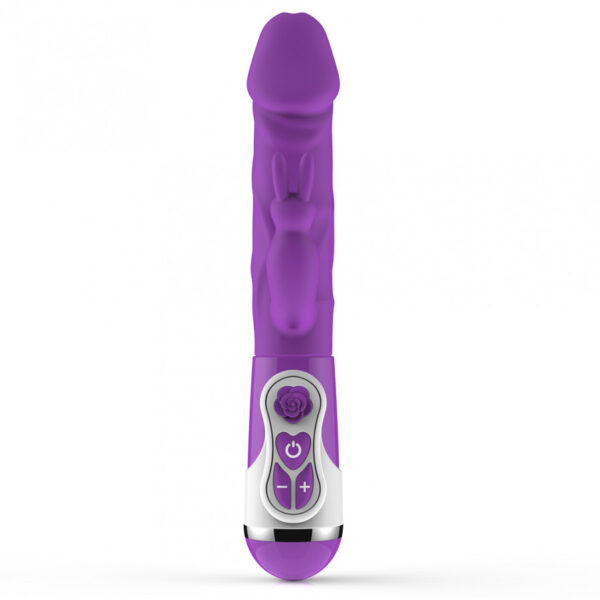 Rechargeable Silicone Rabbit Vibrator Purple