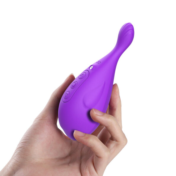 Whale Shape 2 Holes Clitoral Sucking Vibrator (5)