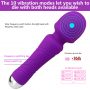 10 Frequency Vibration Mini Silicone AV Wand Massagers (1)