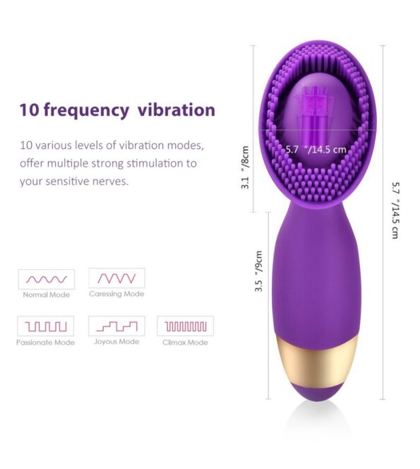 10 Speeds Tongue Licking Vagina Clit Vibrator Tentacles Stimulation (5)
