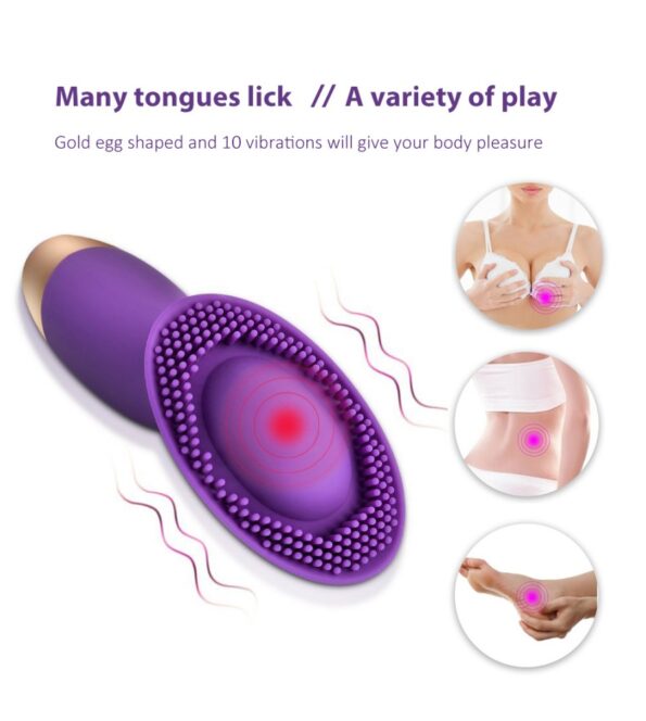 10 Speeds Tongue Licking Vagina Clit Vibrator Tentacles Stimulation (6)