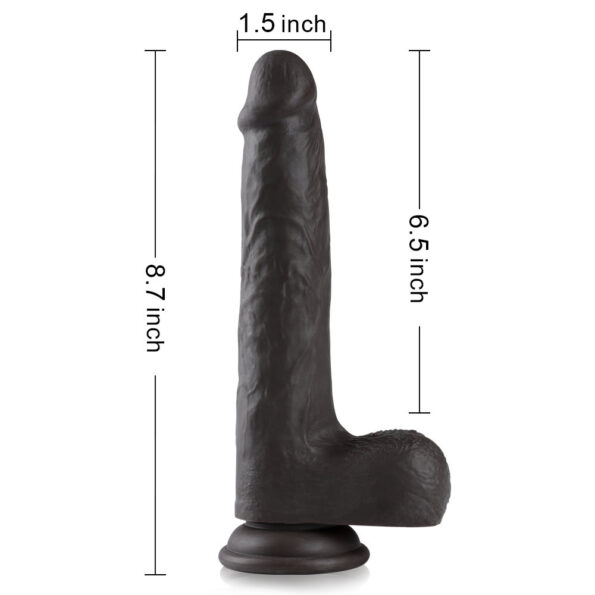 8.7 Inch 4 In 1 Cordless Black Dildo (2)