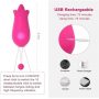 Clit Stimulator Flicking Tongue Vibrator Rose Shape (1)