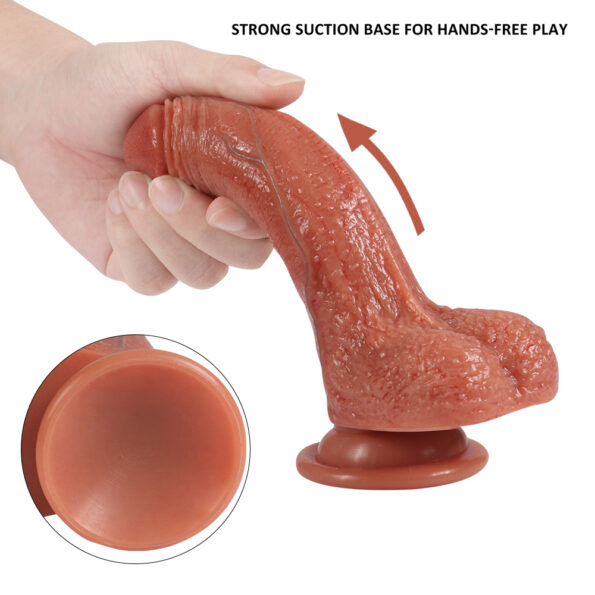 Luxe Liquid Silicone Realistic Dildo 7 Inch (5)