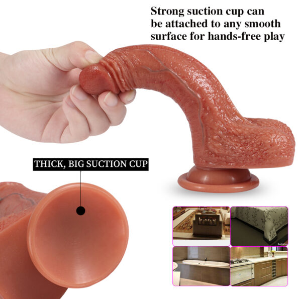 Luxe Liquid Silicone Realistic Dildo 7 Inch (9)