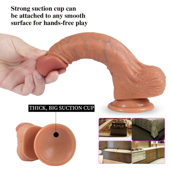 realistic dildo,large real feel dildos,realistic dildo with suction cup,lifelike dildo,silicone realistic dildo,lifelike realistic dildo,lifelike best dildo,dildo 8 inch,lifelike lover realistic dildo