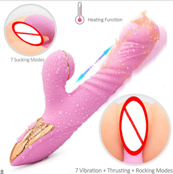 7 Modes Clit Sucking G Spot Thrusting Rabbit Vibrator (2)