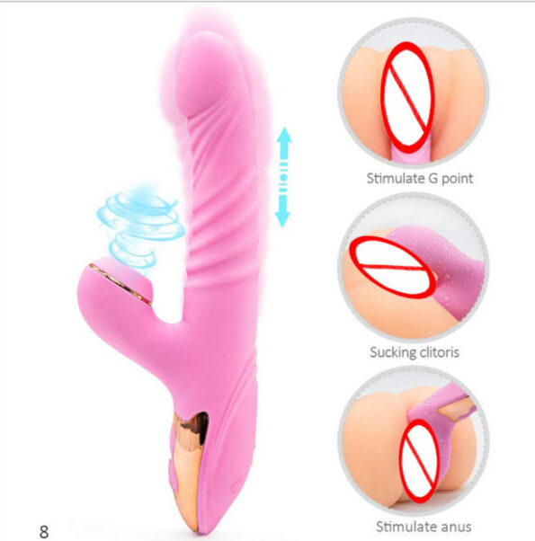 7 Modes Clit Sucking G Spot Thrusting Rabbit Vibrator (3)