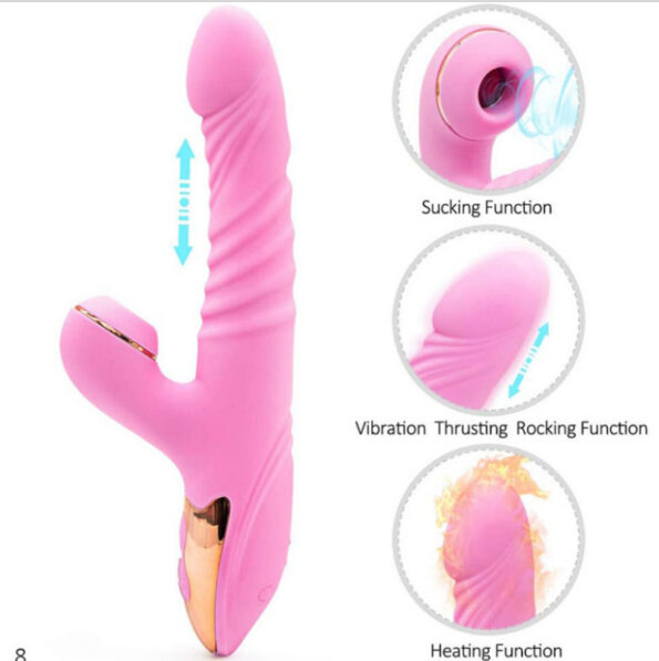 7 Modes Clit Sucking G Spot Thrusting Rabbit Vibrator (4)