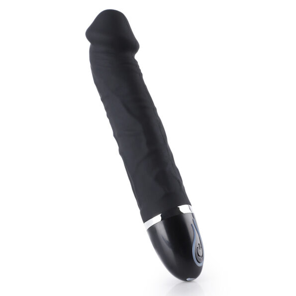Black Penis Glans 7 Vibration Realistic Dildo (3)