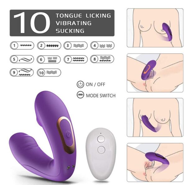 LELO 10 Modes Remote Control Tongue Licking Clitoris Stimulator (2)