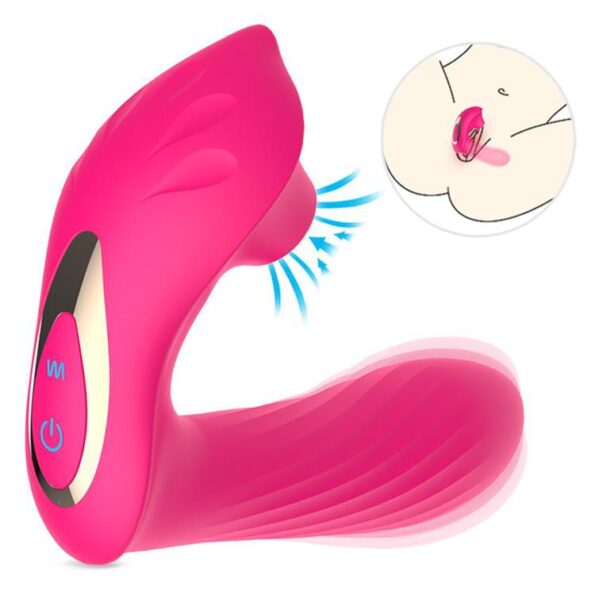 Clitoral Sucking Vibrator G Spot Vibrating Dildo Nipple Sucker Toys (5)