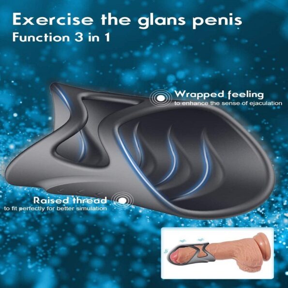 Male Masturbators Penis Training Vibrator Penis Delay Training Cup Prostate Massager Toy (2)