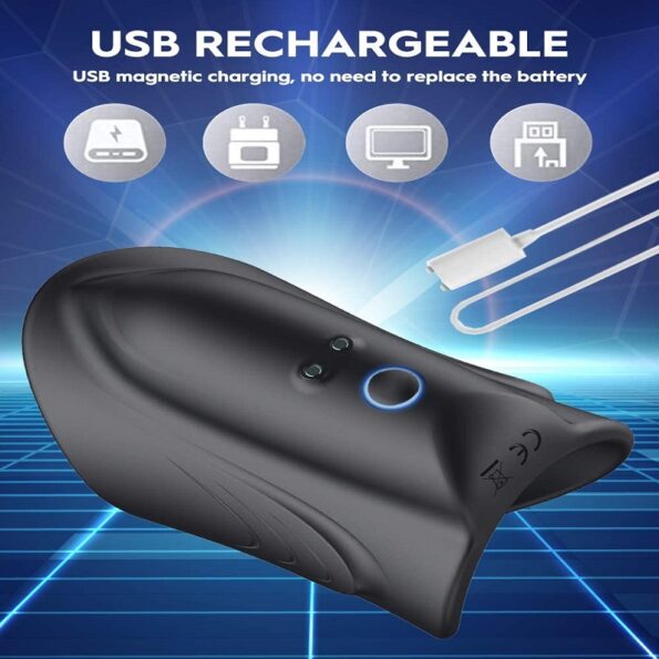 Male Masturbators Penis Training Vibrator Penis Delay Training Cup Prostate Massager Toy (3)