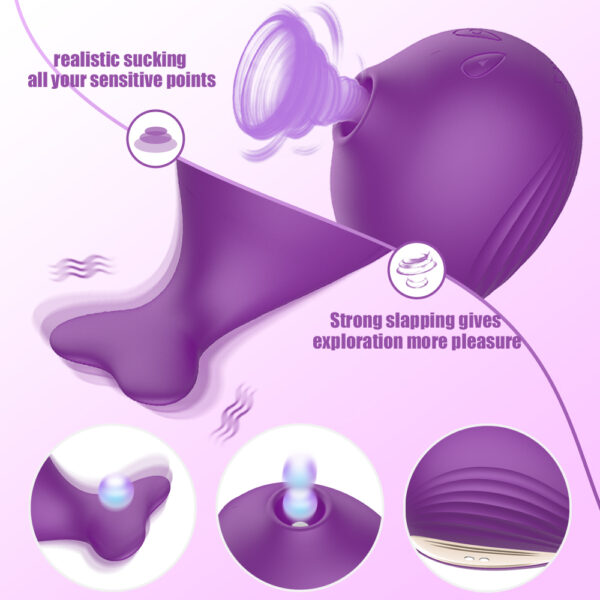 clitoral sucking vibrator,purple sucking toys,clitoral for women toys,little whale clitoral sucking vibrator,G-Spot massager,whale G-Spot vibrator toy,tongue sucking vibrator