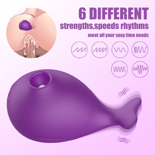 clitoral sucking vibrator,purple sucking toys,clitoral for women toys,little whale clitoral sucking vibrator,G-Spot massager,whale G-Spot vibrator toy,tongue sucking vibrator