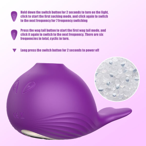 clitoral sucking vibrator,purple sucking toys,clitoral for women toys,little whale clitoral sucking vibrator,G-Spot massager,whale G-Spot vibrator toy,tongue sucking vibrator