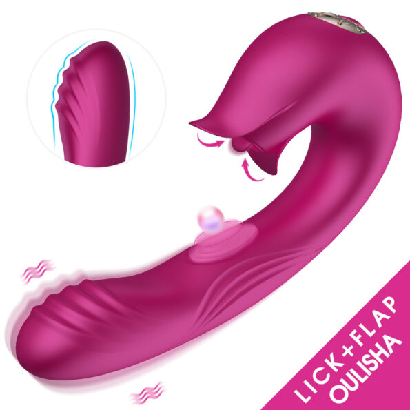 Tongue Licking Vibrator Sucking G spot Sucking Vibrator Dildo (3)
