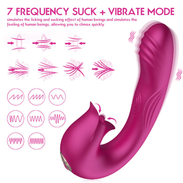 Tongue Licking Vibrator Sucking G spot Sucking Vibrator Dildo (5)