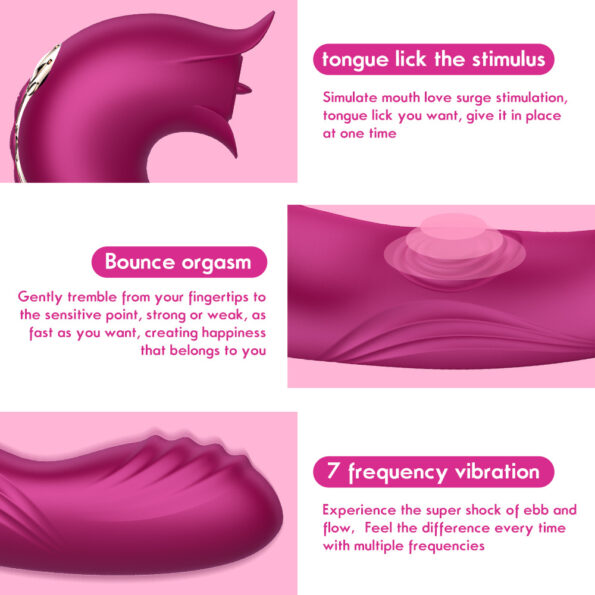 Tongue Licking Vibrator Sucking G spot Sucking Vibrator Dildo (7)