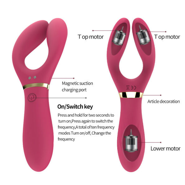 G-spot Clitoral Y-type Vibrator Masturbation Massager (13 )
