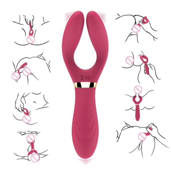 G-spot Clitoral Y-type Vibrator Masturbation Massager (4)