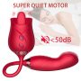 Rose 5.0 Double Heads Clitoral Licking Tongue Vibrator (1)