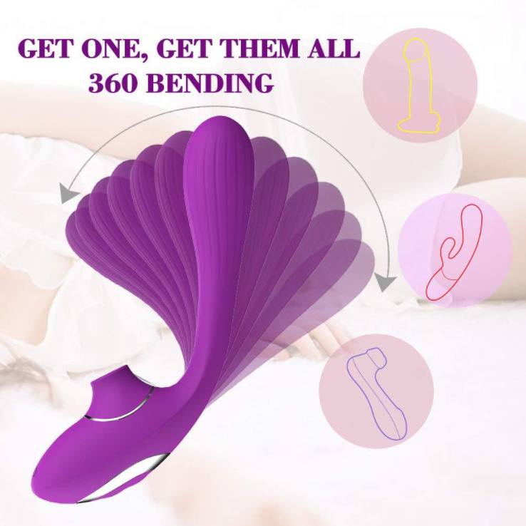 G-spot Sucking Vibrator Foldable Multi-frequency Clitoral Massager (4)