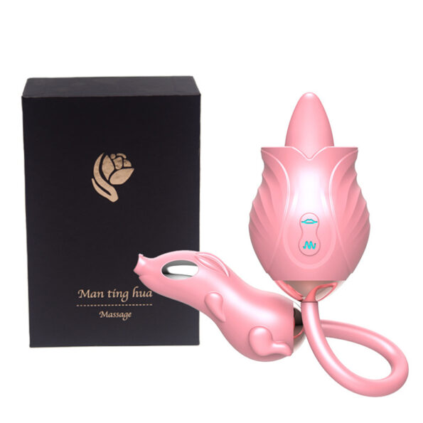 Rose 9.0 Tongue Licking Vibrator 3 in 1 G Spot Clitoral Stimulator (2)
