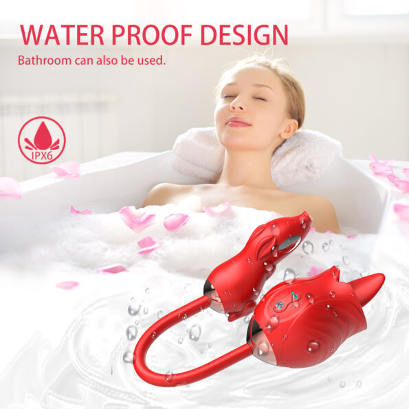 Rose 9.0 Tongue Licking Vibrator 3 in 1 G Spot Clitoral Stimulator (7)
