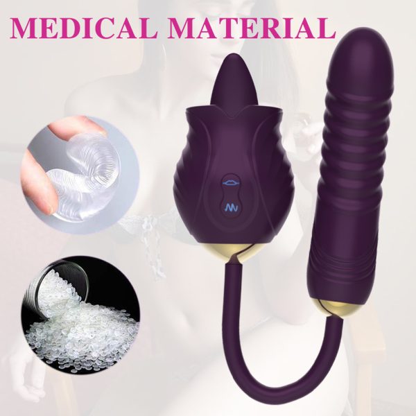 rose tongue vibrator,tongue vibrator,rose tongue toy,rose thrusting dildo,best rose tongue