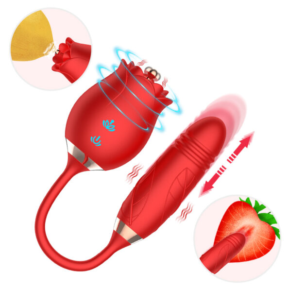 Rose 7.0 Nipple Tease Stimulator Clitoral Dildo Vibrator (1)