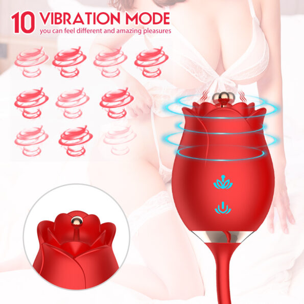 Rose 7.0 Nipple Tease Stimulator Clitoral Dildo Vibrator (2)