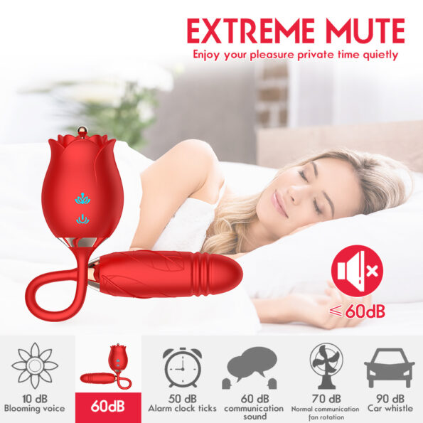 Rose 7.0 Nipple Tease Stimulator Clitoral Dildo Vibrator (6)