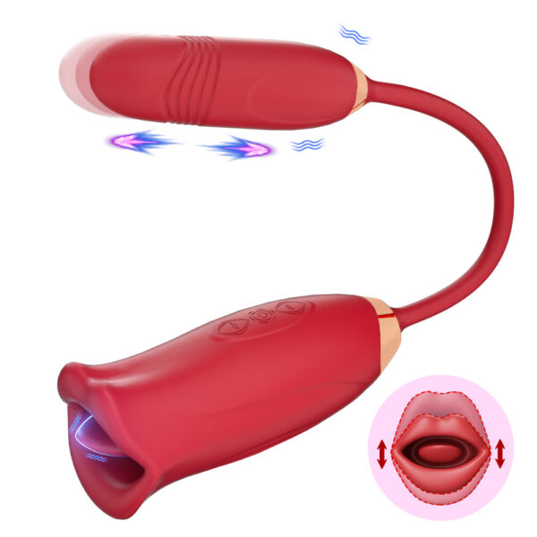 rose toy,rose toy vibrator,telescopic vibrator,rose Tongue vibrator,rose tongue licking,rose vibrator