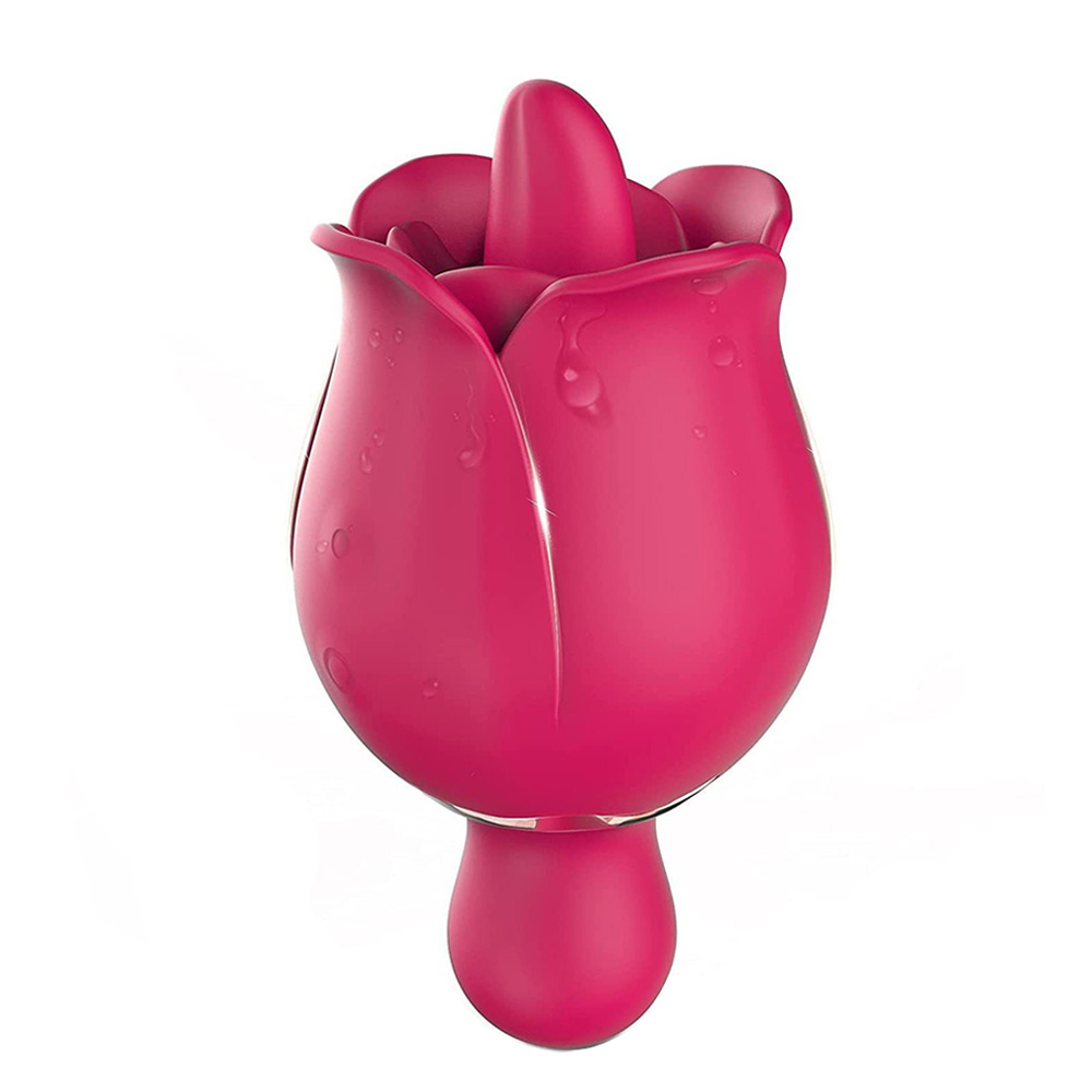 rose tongue vibrator,clitoral stimulator,rose tongue toy,rose clitoral stimulator,rose toy with tongue