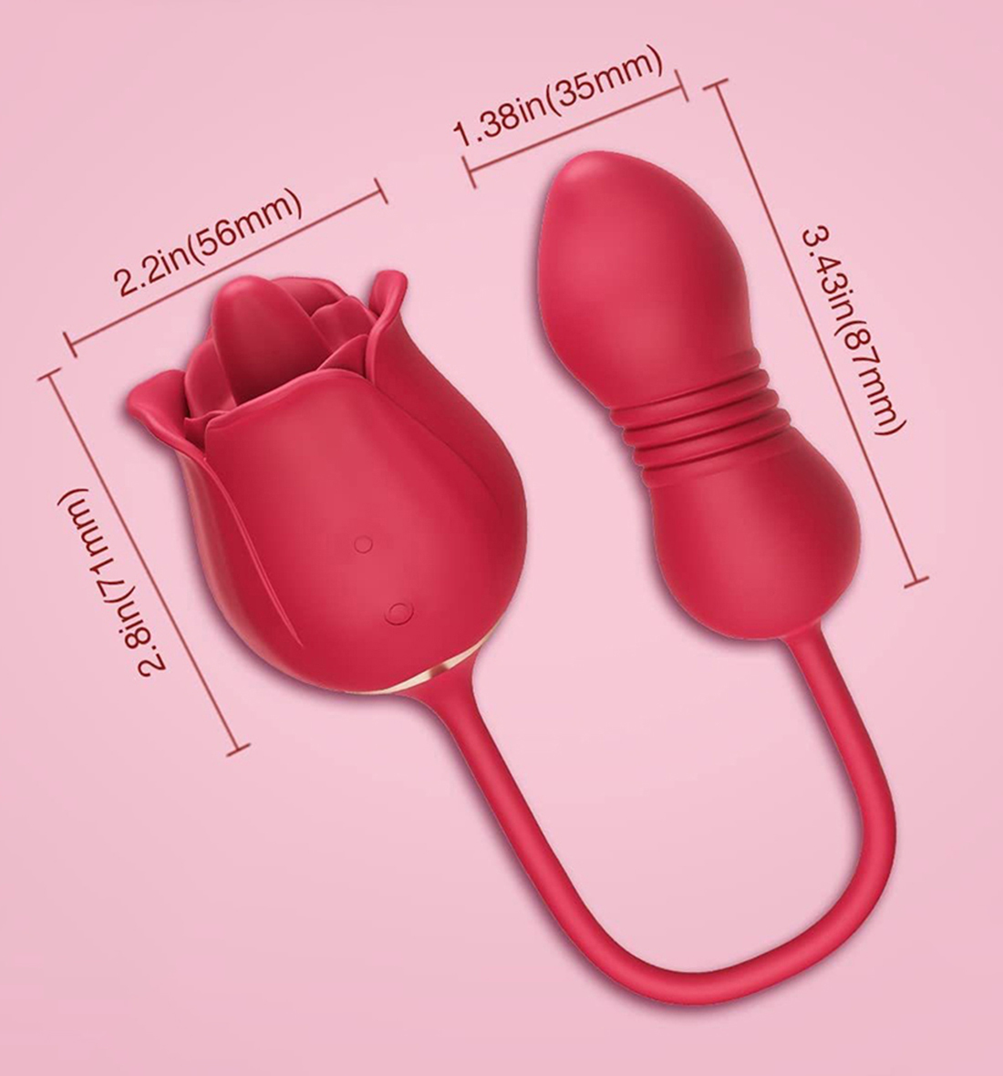 rose tongue toy,tongue licking vibrator,thrusting dildo,g spot massager,hands free vibrator,pulse thrusting vibrator