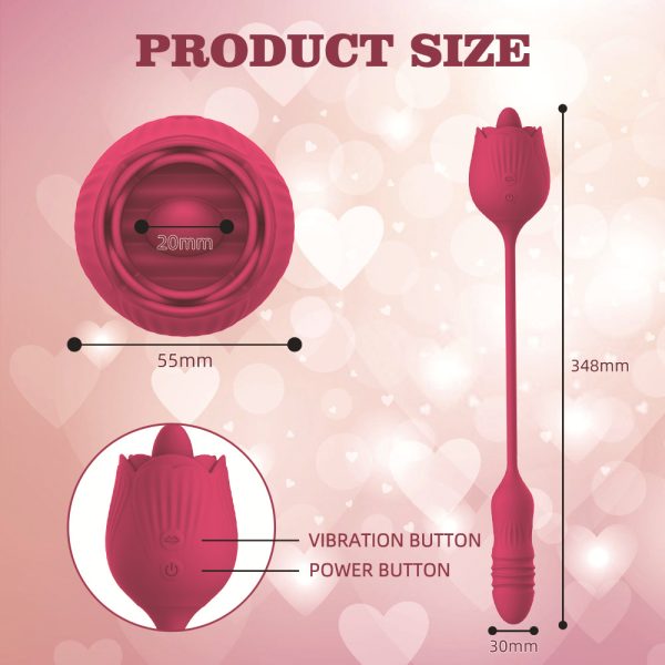 rose tongue toy,tongue licking toy,thrusting vibrator,clitoral stimulator,nipple stimulator
