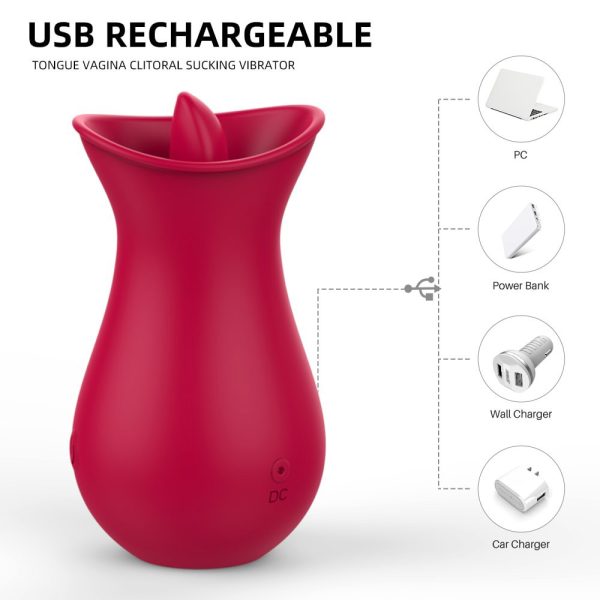 tongue licking vibrator,clitoral suction vibrator,tongue vibrator,clit suction toy,licking tongue toy,oral stimulation vibrator